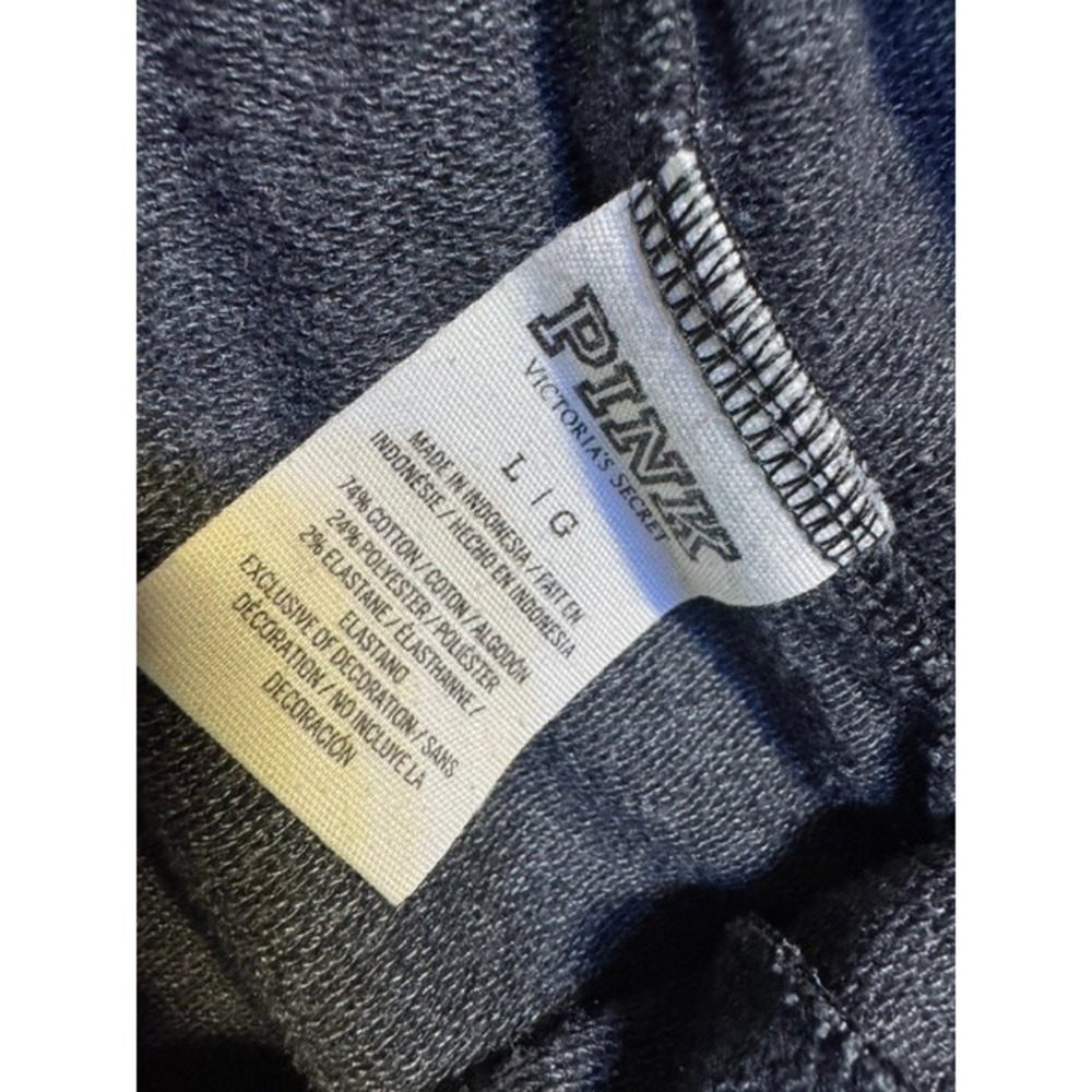Victorias Secret Pink LOUNGE Campus Skinny Jogger Sweat Pants LRG Grey Striped - Picture 6 of 8